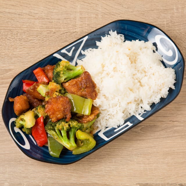 General Tso's Chicken 左宗鸡盖饭.