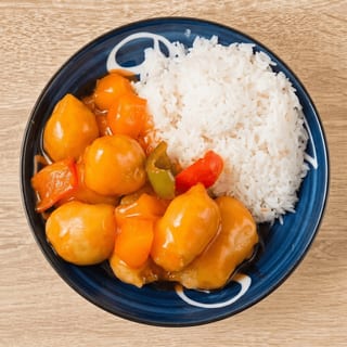 Sweet & Sour Chicken Over Rice