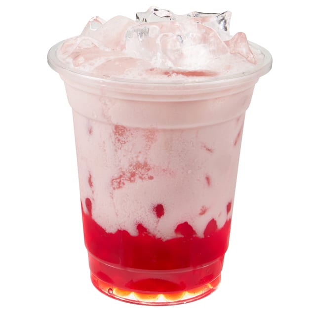 Strawberry Boba Milk Tea.