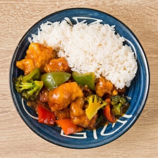 Orange Chicken Over Rice