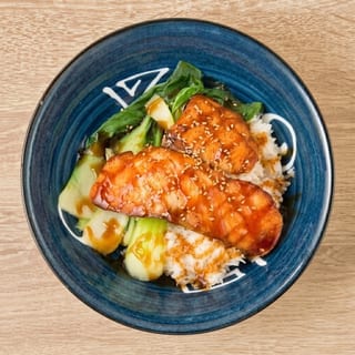 Salmon Teriyaki Over Rice