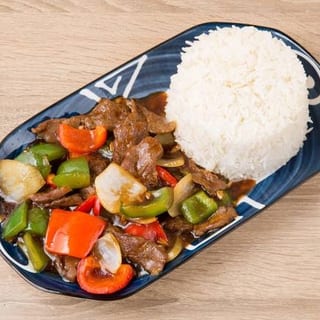 LS. Pepper Steak Over Rice